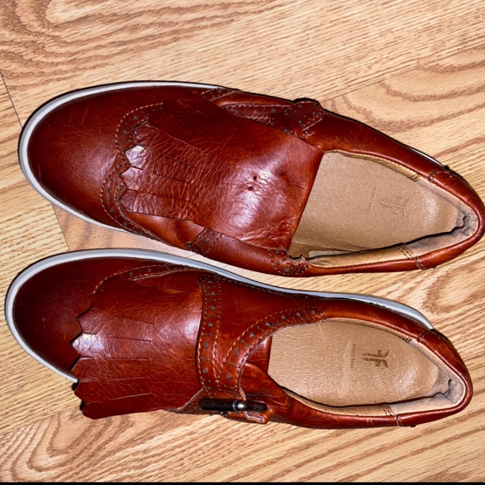Frye Cognac Leather Women's Flats